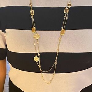 Ann Taylor Factory Bamboo double strand necklace